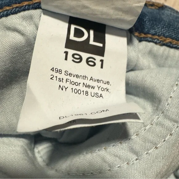 DL1961 Florence Instasculpt Cropped Belmont Blue Jeans Size 24 - Picture 8 of 9